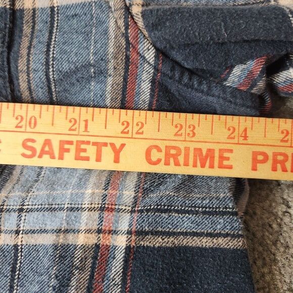 Red Head Brand Co. Mens XLT Button Down Plaid Casual Shirt Blue Red Long Sleeve - Picture 4 of 7